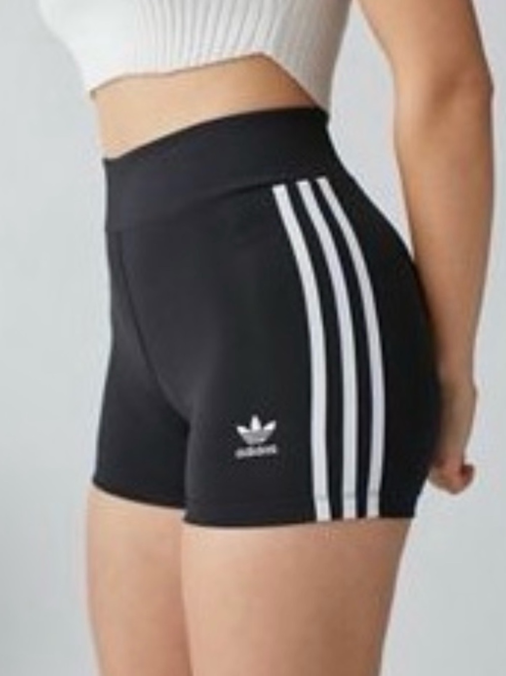 NWT Adidas originals black 3 stripes booty bike shorts.